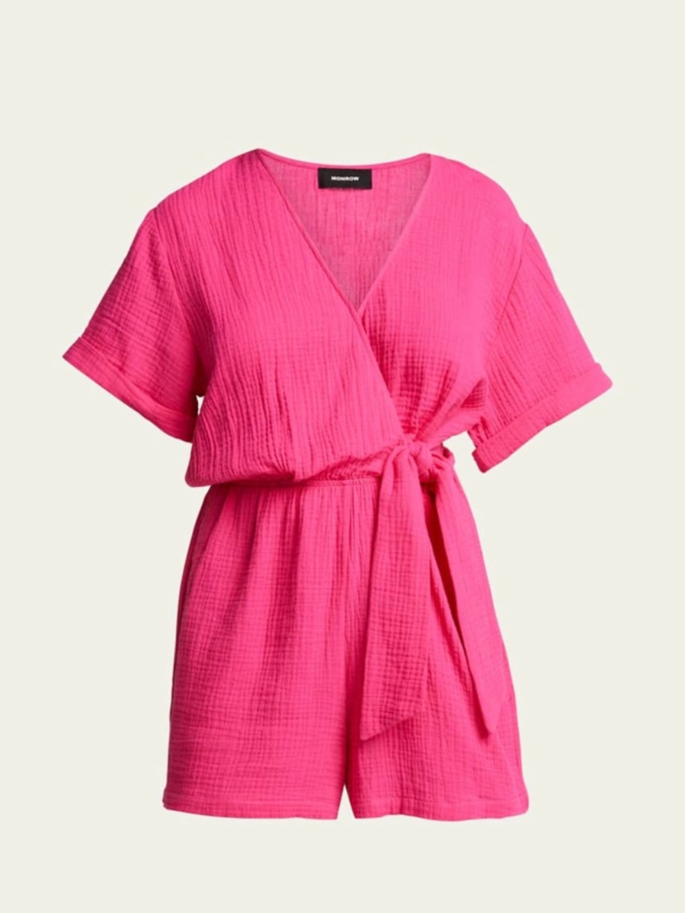 Monrow gauze pink romper